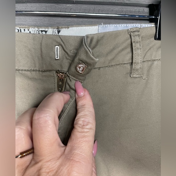 Volcon Wide Leg Olive Khaki Chino Pants Sz 11 - Picture 5 of 10